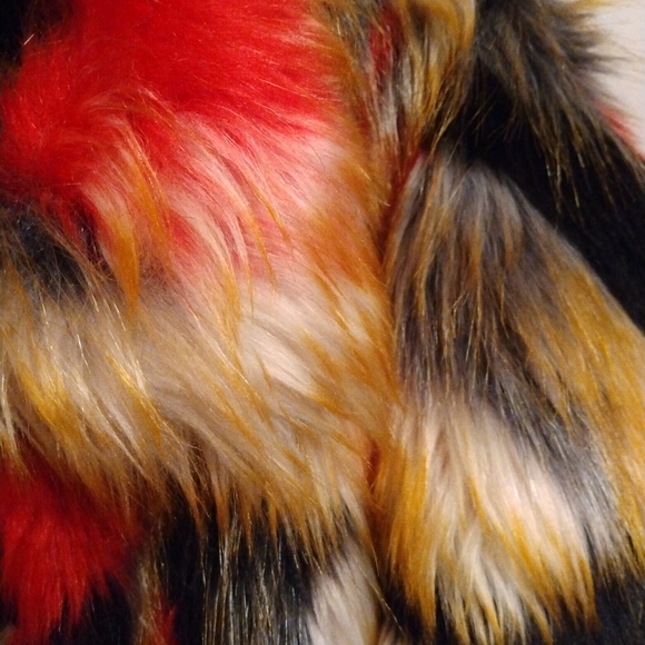 Lanshifel Colorful Faux Fur Jacket - Picture 2 of 5